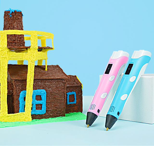 KRFA 3D Długopis LED Ekran DIY - Zestaw dla dzieci do dekoracji oraz kreatywnych projektów rysunkowych (PLA Filament w zestawie) - Wianko - 4