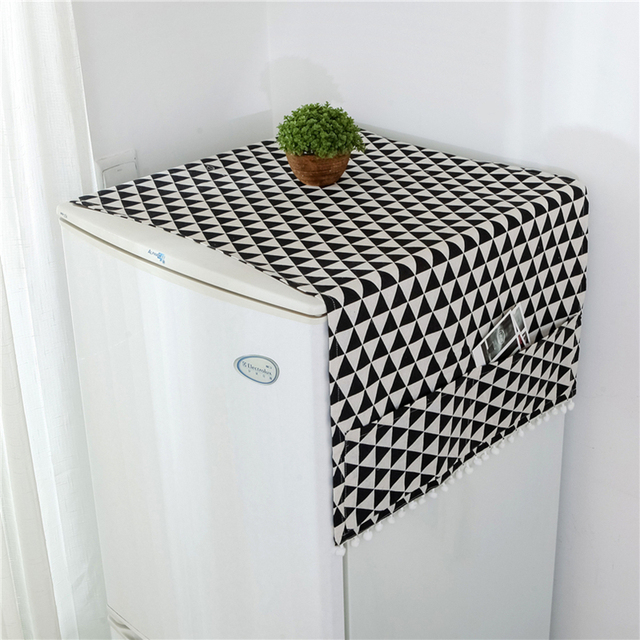 Bawełniana pokrywa na pralkę w stylu wiejskim - osłona przeciwpyłowa i ochronna dla Twojej pralki - Wianko - 6