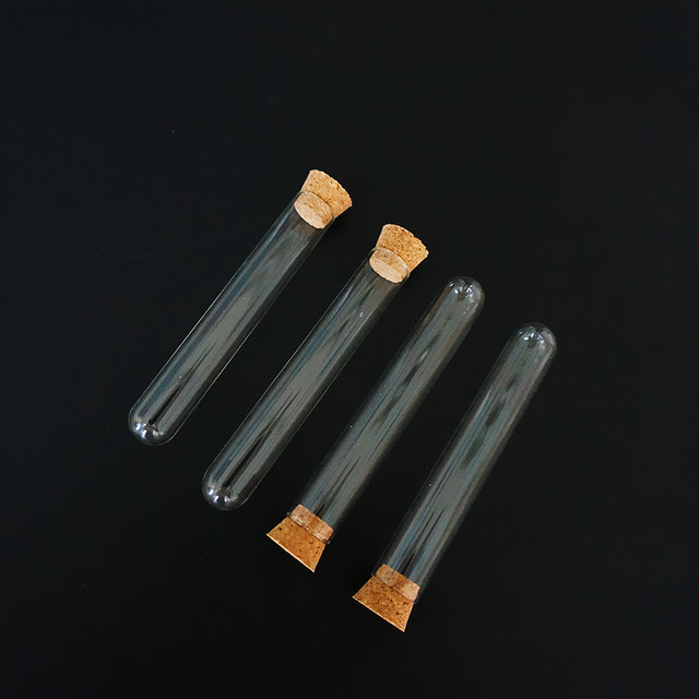 48 sztuk/partia 12x75mm przezroczyste szklane probówki z korkiem do laboratorium - Wianko - 6