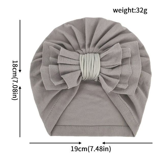 Miękka i elastyczna jesienno-zimowa czapka dla niemowląt z dużym Bowknot, w słodkim jednolitym kolorze - idealna dla dzieciaków, zarówno dla dziewczynek, jak i dla chłopców - Wianko - 1
