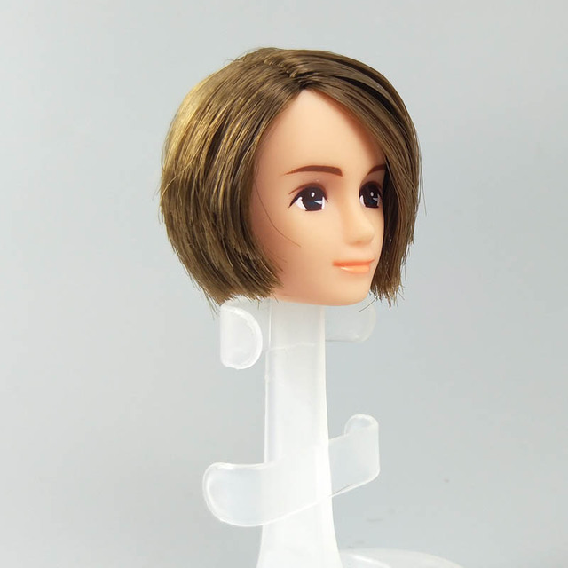 Idealny element dla lalki - miękka, wysokiej jakości głowa lalki DIY z włosami dla licca boy doll heads, pasująca do 1/6 BJD lalki męskiej, akcesorium do własnoręcznego tworzenia lalek dla dzieci - Wianko - 5