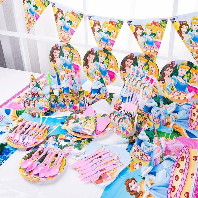 Jednorazowe talerze, obrusy i kubki dekoracyjne Disney księżniczka - idealne na urodziny, baby shower i przyjęcia dla dziewczynek - Wianko - 13