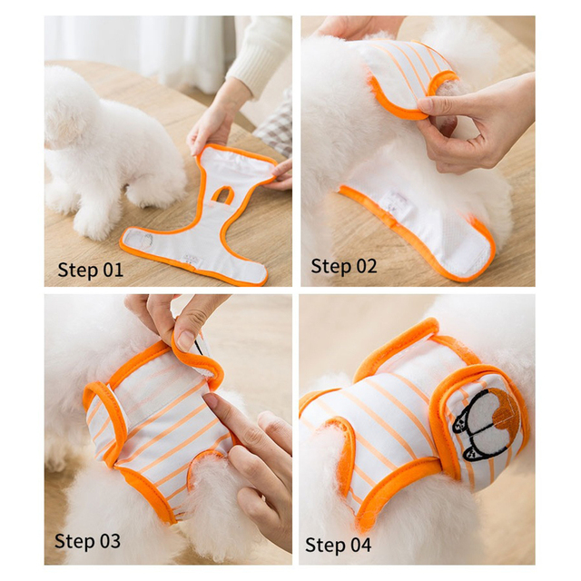 Zmywalne spodnie fizjologiczne dla psów - wielokrotnego użytku, dla suczek - Wianko - 11