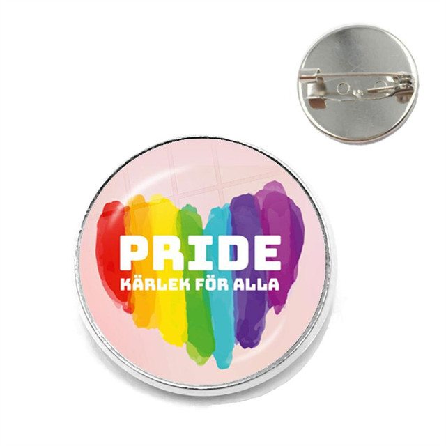 Pride LGBT Rainbow Flag Broszka - Symbol okrągły ikona dla osób Gay, lesbijek, biseksualnych, transseksualnych, panseksualnych, aseksualnych - Wianko - 2