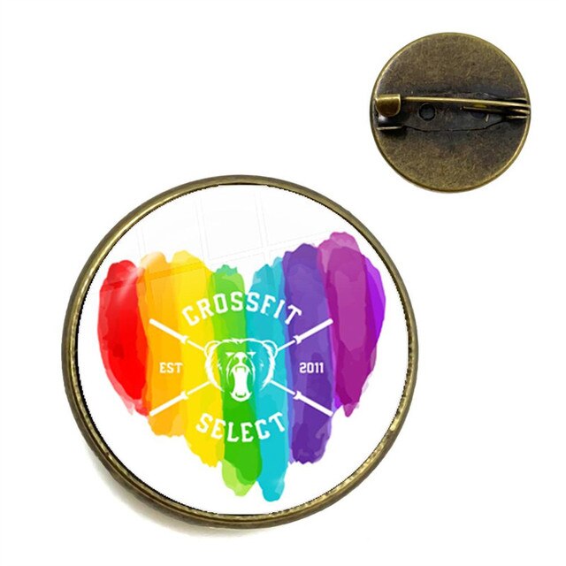 Pride LGBT Rainbow Flag Broszka - Symbol okrągły ikona dla osób Gay, lesbijek, biseksualnych, transseksualnych, panseksualnych, aseksualnych - Wianko - 1
