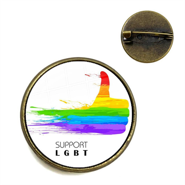 Pride LGBT Rainbow Flag Broszka - Symbol okrągły ikona dla osób Gay, lesbijek, biseksualnych, transseksualnych, panseksualnych, aseksualnych - Wianko - 17