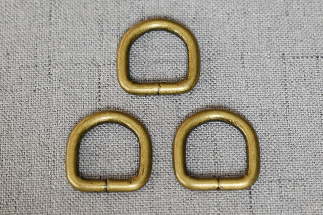 Brązowy łańcuch D z klamrą do torebki, paska lub obroży o wysokiej jakości, 15mm, metalowy, 1 sztuka - Wianko - 3