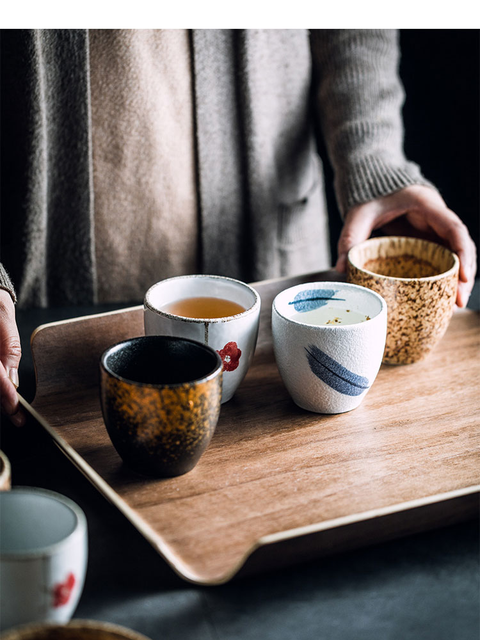 Kubek ceramiczny do herbaty i kawy 200ml z ręcznie malowanym wzorem - Wianko - 2