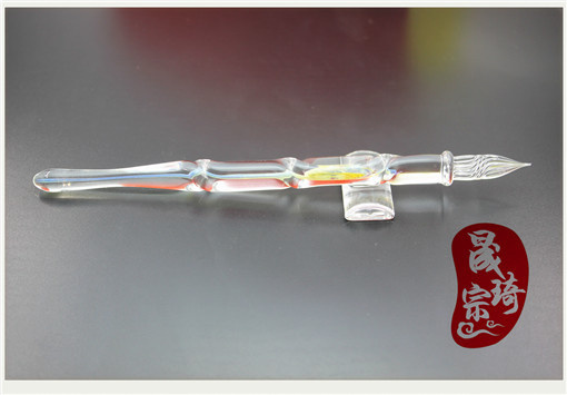 Ręcznie robione pióro z japońską i koreańską stalówką oraz szklaną końcówką – spersonalizowany długopis - Wianko - 1