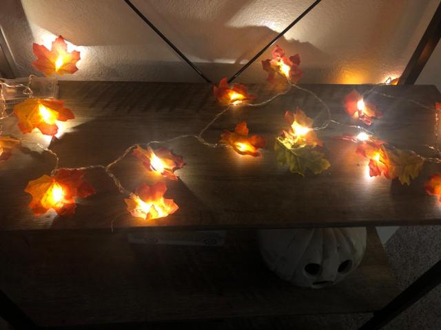 LED liście klonu zasilane baterią - idealne dekoracje DIY na Halloween, do wnętrza i na zewnątrz, na wakacyjne święta, z odmą atmosferą dziękczynienia - Wianko - 8