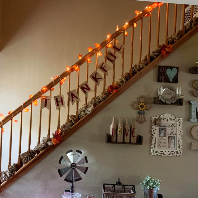 LED liście klonu zasilane baterią - idealne dekoracje DIY na Halloween, do wnętrza i na zewnątrz, na wakacyjne święta, z odmą atmosferą dziękczynienia - Wianko - 7