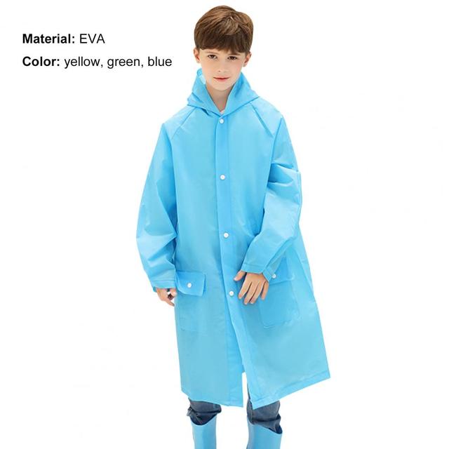 Uniwersalna wodoodporna przenośna dziecięca kurtka przeciwdeszczowa z kapturem Pure Color - Wianko - 15