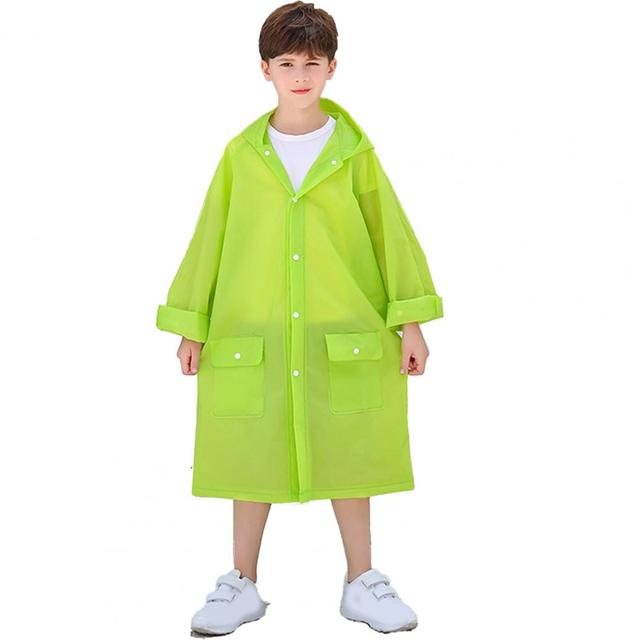 Uniwersalna wodoodporna przenośna dziecięca kurtka przeciwdeszczowa z kapturem Pure Color - Wianko - 10