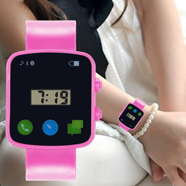 Sportowy zegarek dotykowy dla dzieci, wodoodporny, silikonowy, wielofunkcyjny, LED - Wianko - 9