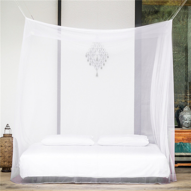 Lekka moskitiera na narożne łóżko - składany baldachim anty-owad dla campingowej przyjemności (1 szt. biały) - Wianko - 3