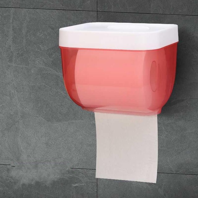 Wodoodporny bezdotykowy uchwyt na papier toaletowy z przegródką na telefon komórkowy - Wianko - 5