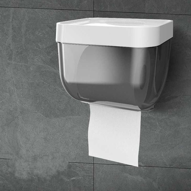 Wodoodporny bezdotykowy uchwyt na papier toaletowy z przegródką na telefon komórkowy - Wianko - 6