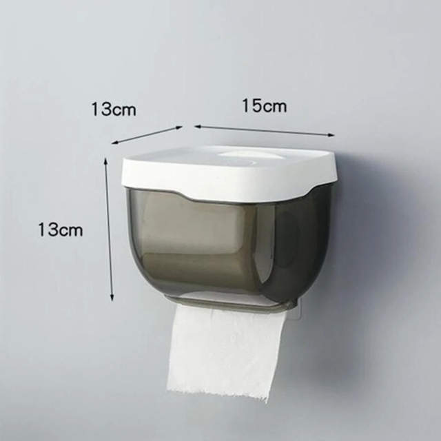 Wodoodporny bezdotykowy uchwyt na papier toaletowy z przegródką na telefon komórkowy - Wianko - 14