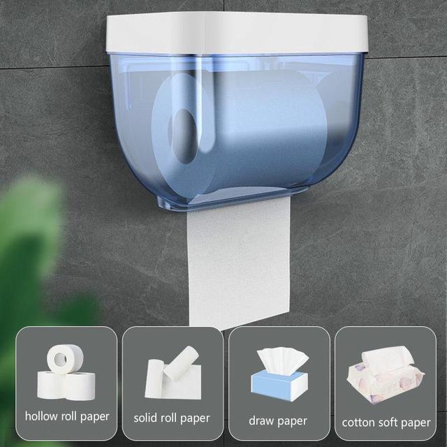 Wodoodporny bezdotykowy uchwyt na papier toaletowy z przegródką na telefon komórkowy - Wianko - 9