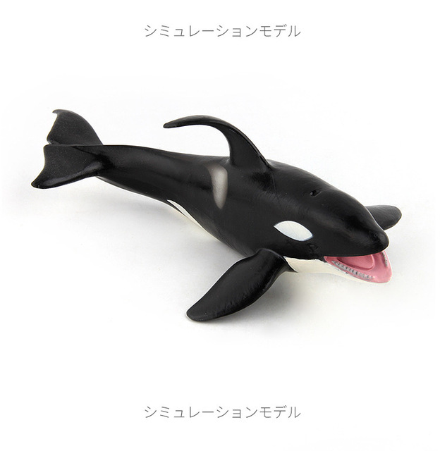 Figurka modelu zabójcy wielorybów - 20 cm, PVC, symulacyjne, życie morskie - Wianko - 1