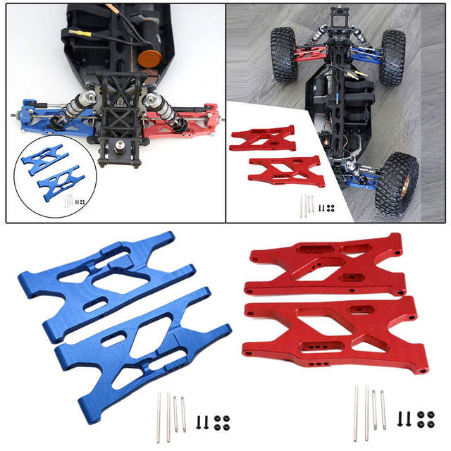 Aluminiowe, anodowane tylne zawieszenie z elementami ze stopu do modelu samochodu zdalnie sterowanego Losi Lasernut U4 w skali 1:10 - 2 sztuki - Wianko - 6