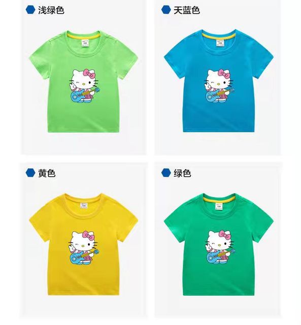 Koszulka dziecięca Hello Kitty długi i krótki rękaw biała, letnia - Wianko - 7