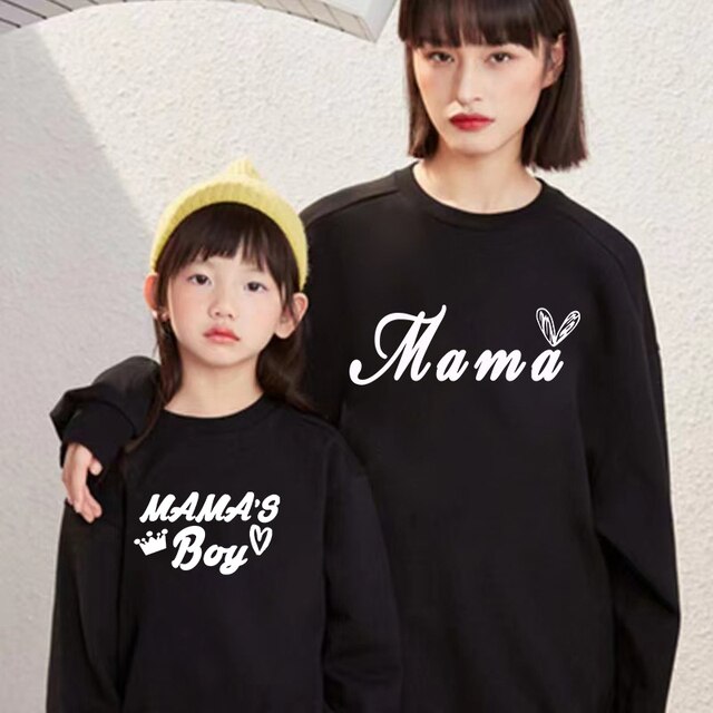 Mama i ja - pasujące stroje dla matki i córki - zestaw bluz dla całej rodziny - jesienne ubrania dla mamy i dzieci - Wianko - 7