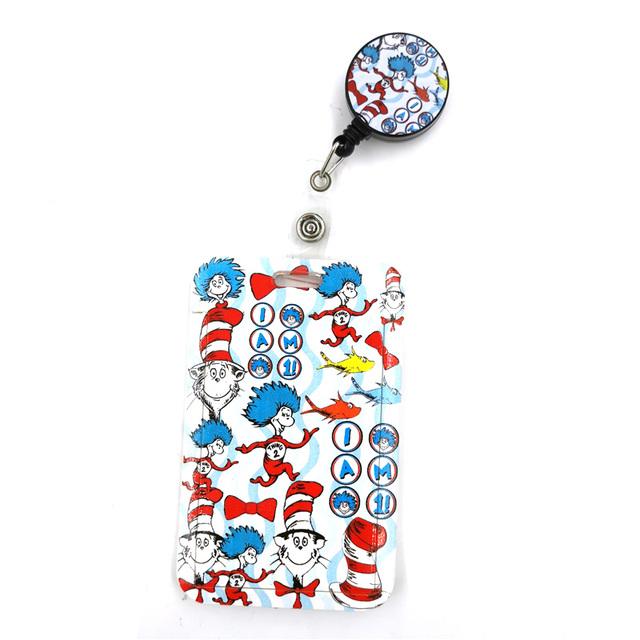 Breloczek na klucze Dr Seuss dla kobiet - kolorowe, ozdobione sygnety, smycz z chowaną odznaką Reel, idealne dla lekarzy, pielęgniarek, studentów, wystaw i identyfikatorów - Wianko - 7