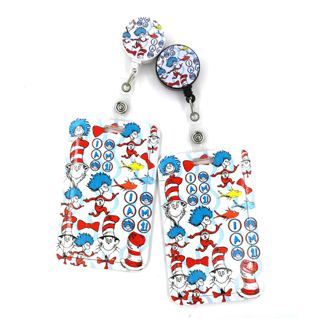 Breloczek na klucze Dr Seuss dla kobiet - kolorowe, ozdobione sygnety, smycz z chowaną odznaką Reel, idealne dla lekarzy, pielęgniarek, studentów, wystaw i identyfikatorów - Wianko - 12
