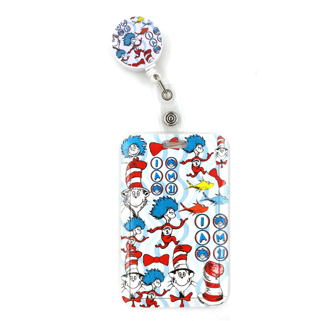 Breloczek na klucze Dr Seuss dla kobiet - kolorowe, ozdobione sygnety, smycz z chowaną odznaką Reel, idealne dla lekarzy, pielęgniarek, studentów, wystaw i identyfikatorów - Wianko - 15