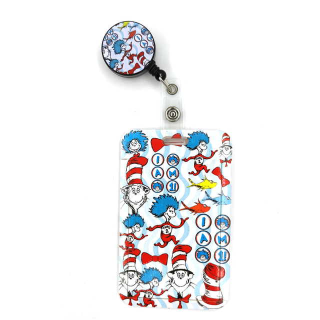 Breloczek na klucze Dr Seuss dla kobiet - kolorowe, ozdobione sygnety, smycz z chowaną odznaką Reel, idealne dla lekarzy, pielęgniarek, studentów, wystaw i identyfikatorów - Wianko - 14