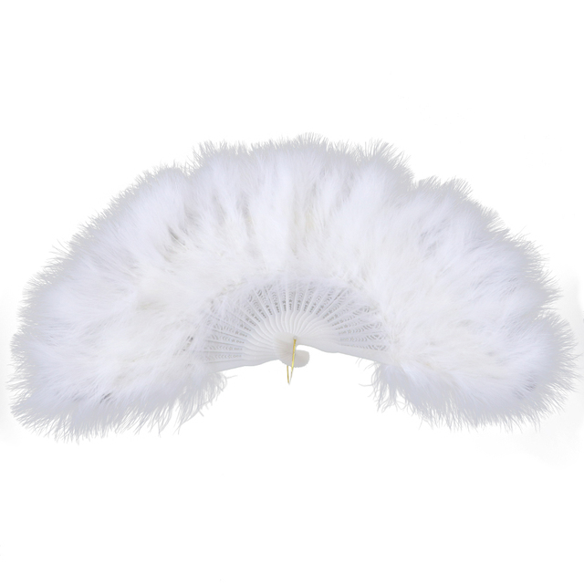 Słodka wróżka - Marabou Feather - składany wachlarz ręczny do dekoracji ślubnej - Wianko - 9