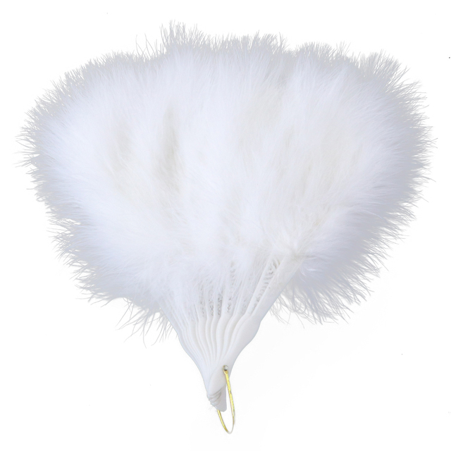 Słodka wróżka - Marabou Feather - składany wachlarz ręczny do dekoracji ślubnej - Wianko - 8