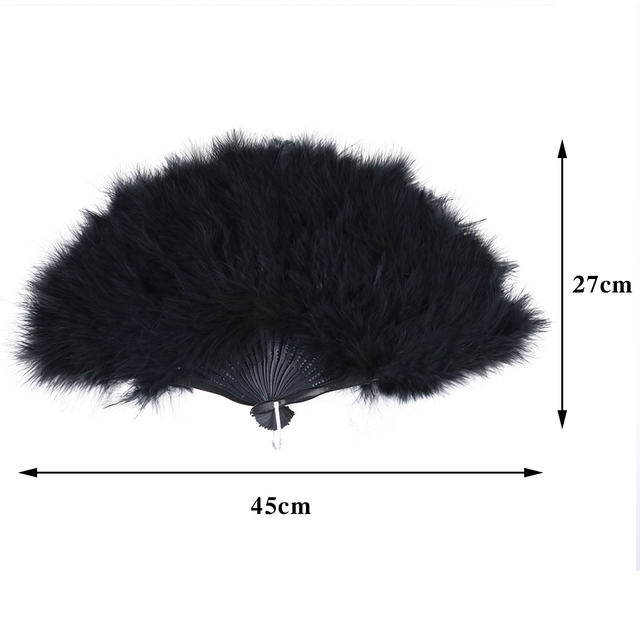 Słodka wróżka - Marabou Feather - składany wachlarz ręczny do dekoracji ślubnej - Wianko - 4