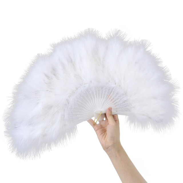 Słodka wróżka - Marabou Feather - składany wachlarz ręczny do dekoracji ślubnej - Wianko - 10