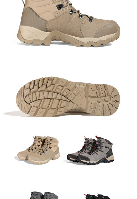 Skórzane buty turystyczne HUMTTO męskie trekkingowe, antypoślizgowe - Wianko - 20
