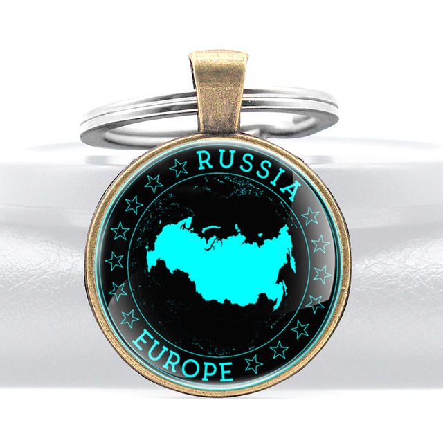 Breloczek na klucze z wzorem szklanej kopuły Rosja Europa dla mężczyzn i kobiet - Wianko - 3