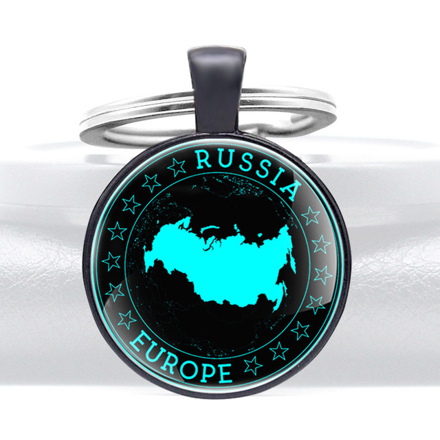 Breloczek na klucze z wzorem szklanej kopuły Rosja Europa dla mężczyzn i kobiet - Wianko - 1