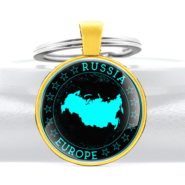 Breloczek na klucze z wzorem szklanej kopuły Rosja Europa dla mężczyzn i kobiet - Wianko - 2