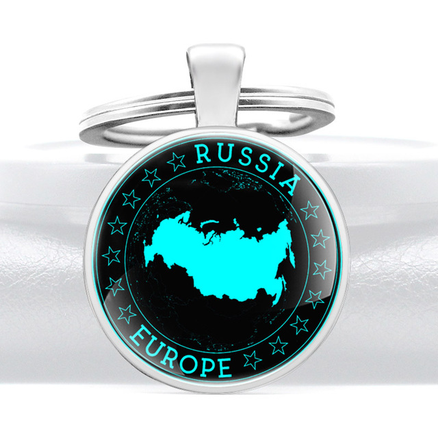 Breloczek na klucze z wzorem szklanej kopuły Rosja Europa dla mężczyzn i kobiet - Wianko - 4