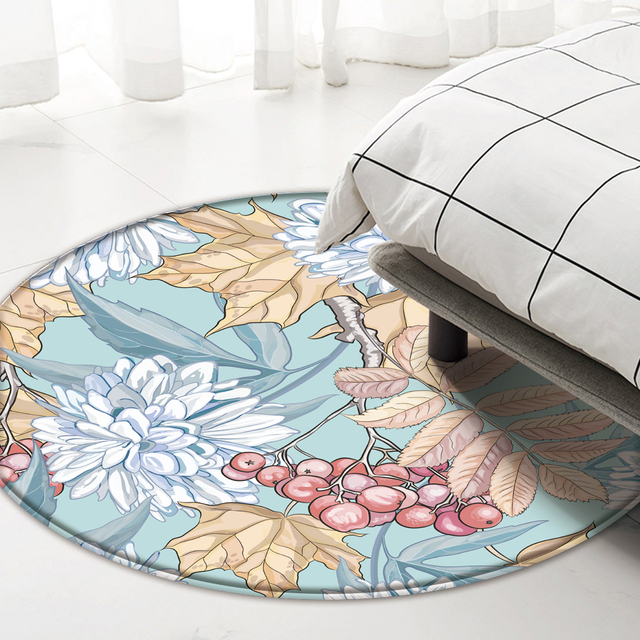 Duży dywan 3D z kolorowym motywem kwiatowym - idealny do salonu ślubnego - Wianko - 20