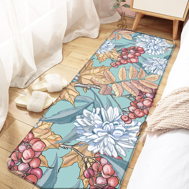 Duży dywan 3D z kolorowym motywem kwiatowym - idealny do salonu ślubnego - Wianko - 27