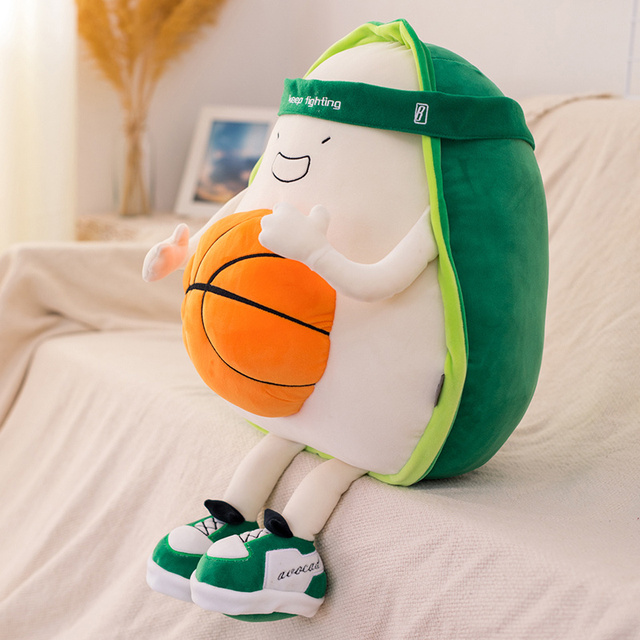 Pluszowa poduszka do lalki sportowej koszykówki z motywem awokado - Wianko - 4