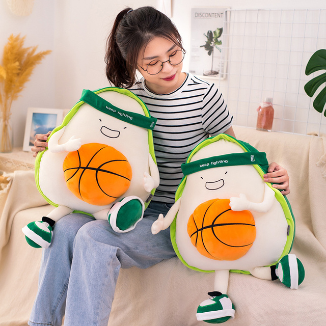 Pluszowa poduszka do lalki sportowej koszykówki z motywem awokado - Wianko - 2