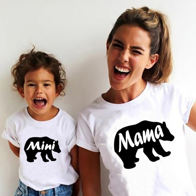Rodzinne letnie t-shirty z niedźwiedziami dla córek, synów i rodziców - Wianko - 17
