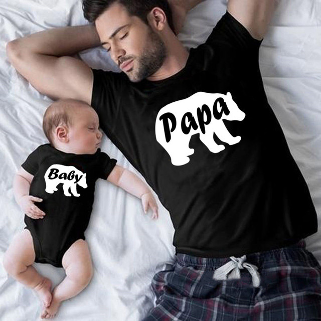 Rodzinne letnie t-shirty z niedźwiedziami dla córek, synów i rodziców - Wianko - 16