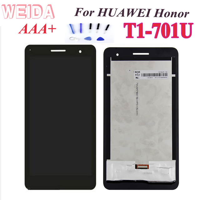 Huawei Honor Mediapad T1-701 T1-701U T1-701W - wyświetlacz LCD dotykowy 7 cali - Wianko - 1