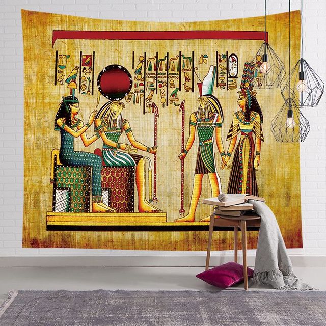 Egipski Gobelin Mandala 150x200cm - Faraon, Hippie, Dekoracyjny! - Wianko - 5