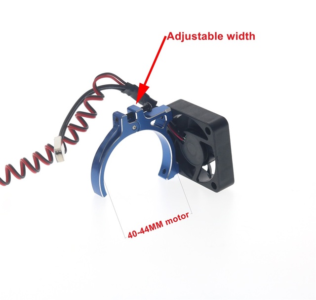Regulowana temperatura silnika 42mm z wentylatorem i czujnikiem do samochodów RC 1/8 1/10 Crawler SCX10 TRX4 D90 SUMMIT E-REVO 4268 1512 - Wianko - 11
