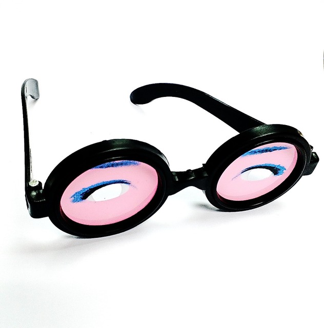 Okulary śmieszne Goofy - czarne oprawki, grube, 1-2 sztuki - Wianko - 8